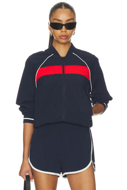 Splits59 - Woven Women's Zippered Bomber Jacket Indigo