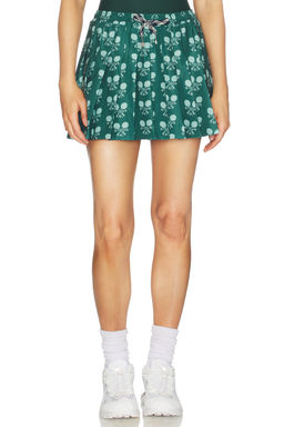 THE UPSIDE - Racquet Cadiz Women's Pleated Mini Skirt Green