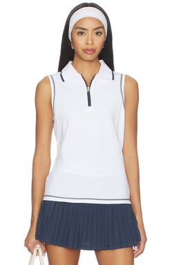 Varley - Cammie Women's Sleeveless Quarter Zip Tank Top White