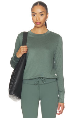 Vuori - Daydream Crew Women's Long Sleeve Crew Neck Top Agate Green