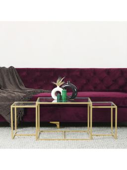 Claymint - Stendal Nesting Set of 3 Glass Coffee Table