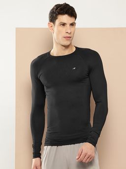 Alcis - Men Maxlock Compression Solid T-Shirt -Black