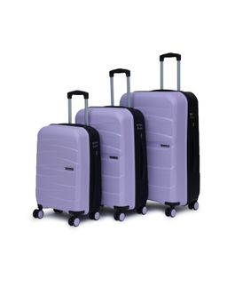 YAYAVAR - London Dual Violet-Black Trolley Bag (Pack of 3)