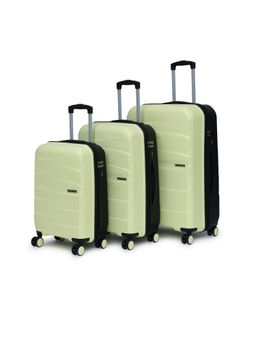 YAYAVAR - London Dual Yellow-Black Trolley Bag (Pack of 3)