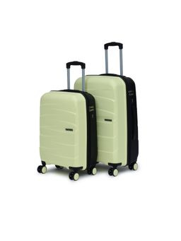 YAYAVAR - London Dual Yellow-Black Trolley Bag (Pack of 2)