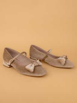 Alberto Torresi - Womens Beige Shimmer Bow Party Wear Pumps Heels