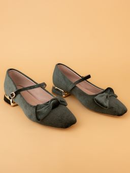 Alberto Torresi - Women’S Olive Shimmer Bow Party Wear Pumps Heels