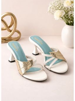 Toprico - White Petal Sandal Heels