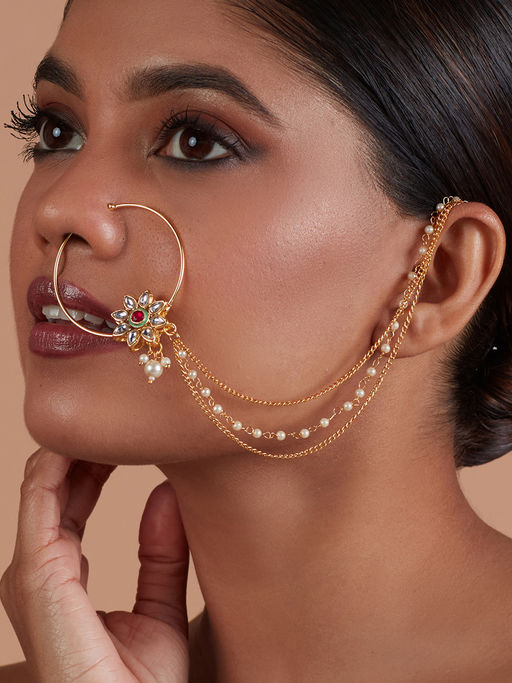 Radha Rani Nose Rings Colorful Nath Buy Azai By Nykaa Fashion