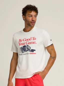 Wilson - Men Off White Graphic Text Printed T-shirt