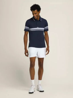 Wilson - Men Navy Blue Stripes Polo T-shirt
