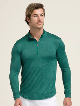 Wilson - Men Green Quarter Zip Full Sleeve Sports Sweatshirt