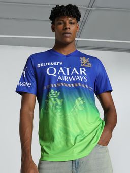 Puma - X Rcb 2024 Men Blue and Green Replica Jersey T-Shirt