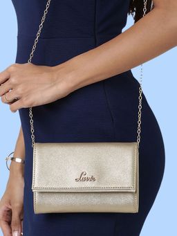 Lavie - Ava Foldover Clutch 3 (Gold) (Free Size)