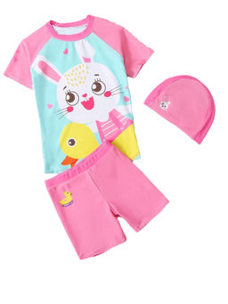 Little Surprise Box - Multi Printed T-Shirt, Shorts and Cap with Wash Bag (Set of 4)