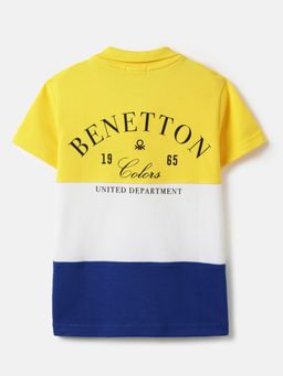 United Colors of Benetton - Multi-Color Regular Fit Colorblocked Polo T-shirt