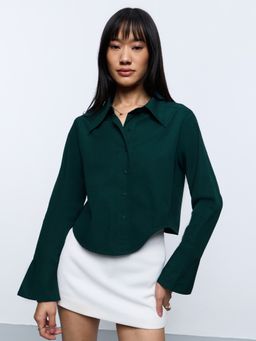 The Souled Store - Women Statement: Celery Green Relaxed Shirt