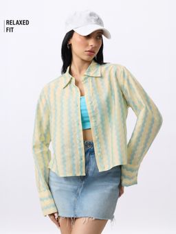 The Souled Store - Women Originals: Mirage Yellow Relaxed Shirt