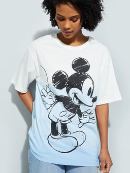 max - Women White Mickey Graphic T-shirt