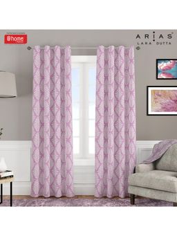 At Home by Nilkamal - Arias Luxuria Jacquard Leaf Door Curtain Onion (Set of 2)