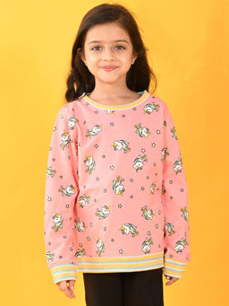 ANTHRILO - Unicorn Terry Girls Sweatshirt Pink