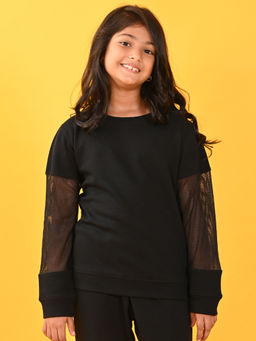 ANTHRILO - Black Interlock Net Sweatshirt