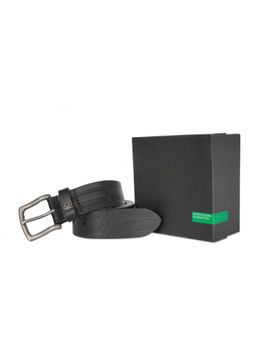 United Colors of Benetton - Barone Men Non Reversible Belt - Black