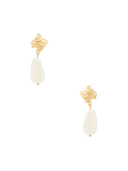 8 Other Reasons - Pearl Point Womens Gold-Plated Faux Pearl Drop Earrings Gold