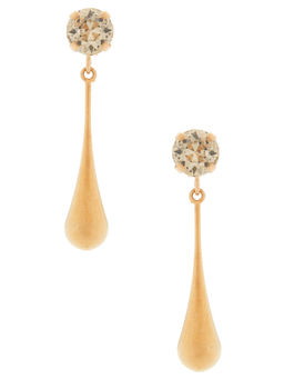 Anton Heunis - Womens Gold-Plated Crystal Teardrop Drop Earrings Gold