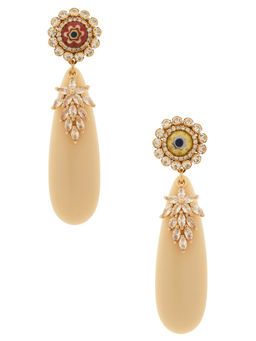 Anton Heunis - Womens Crystal Floral Drop Earrings Multi-Color