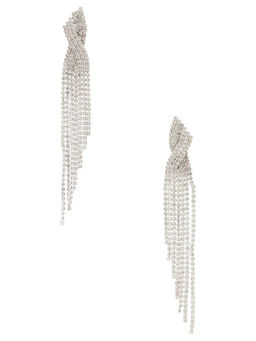 Amber Sceats - Madrid Womens Crystal Drop Earrings Silver