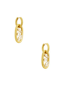 BRACHA - Gold-Plated Womens Crystal Drop Earrings Gold