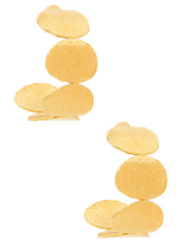 EMMA PILLS - Sunset Hour Womens Gold-tone Plated Open Hoop Earrings Gold