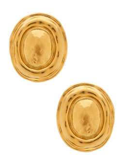 EMMA PILLS - Hot in Here Womens Gold-Tone Plated Oval Stud Earrings Gold
