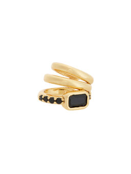 Ettika - Cluster Womens No-Piercing Open Ear Cuff Gold & Black