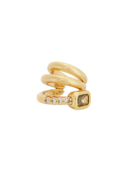 Ettika - Cluster Womens No-Piercing Crystal Ear Cuff Gold