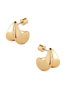 Jenny Bird - Small Paige Puffs Womens Lightweight Puffy Hoop Earrings Gold