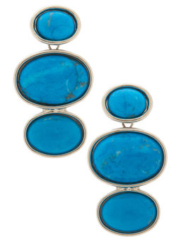 LELET NY - Vega Stone Linear Womens Turquoise Stone Drops & Danglers Turquoise