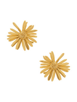 LELET NY - Daisy Womens Gold-Tone Floral Stud Earrings Gold
