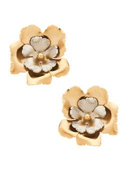 LELET NY - Eden Floral Womens Gold-Tone Post-Back Stud Earrings Multi-Color