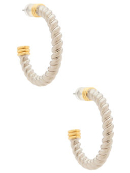 Luv AJ - Sierra Rope Womens Textured Rope Hoops Silver