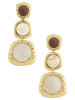 petit moments - Mirel Womens Gold-Tone Acetate Stone Drop Earrings Multi-Color