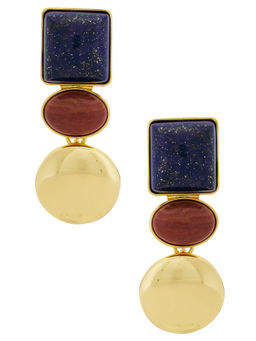 petit moments - Womens Gold-Tone Acrylic Stone Drop Earrings Gold
