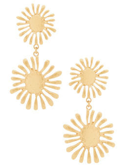 petit moments - Sunburst Womens Lightweight Drop Earrings Gold