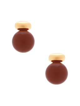 SHASHI - Alice Rouge Womens Enamel Gold-Tone Drop Earrings Red