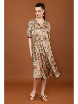 TAMISKA BY NARENDRA KUMAR - Thea Printed Flared Dress