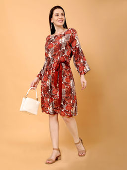 TAMISKA BY NARENDRA KUMAR - Camila Floral Tie-Up Dress
