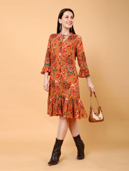 TAMISKA BY NARENDRA KUMAR - Isla Floral Ruffled Dress