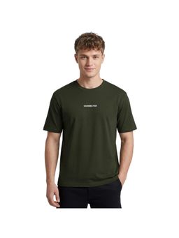 R&B - Men Green Cotton Printed Round Neck T-Shirt