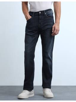Flying Machine - Blue Men F-Jango Straight Fit Whiskered Jeans